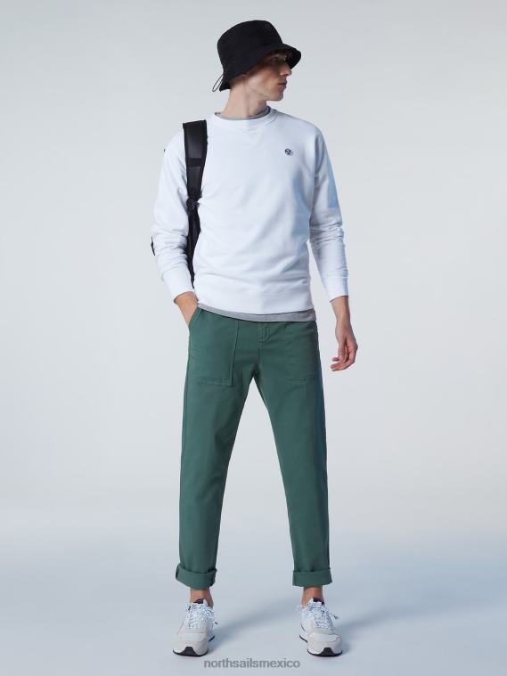 sudadera con parche del logo hombres blanco North Sails ropa 020NL284