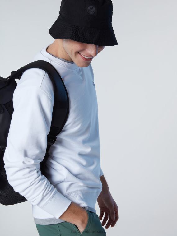 sudadera con parche del logo hombres blanco North Sails ropa 020NL284