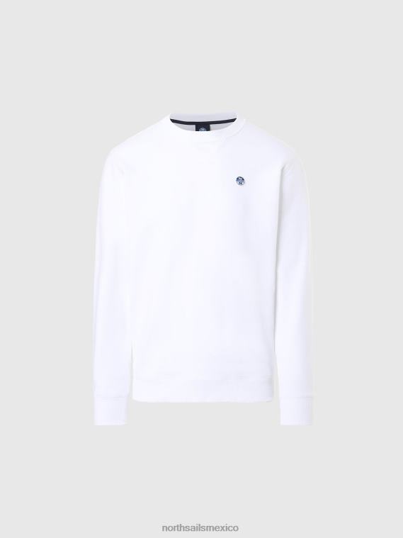 sudadera con parche del logo hombres blanco North Sails ropa 020NL284