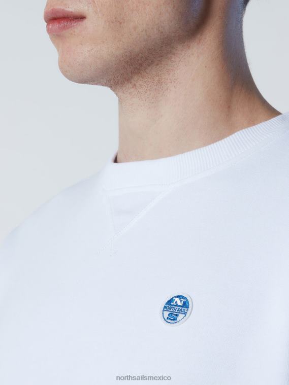 sudadera con parche del logo hombres blanco North Sails ropa 020NL284