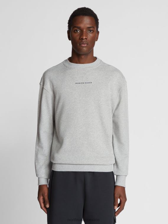 sudadera de gran tamaño hombres mezcla de grises North Sails ropa 020NL1082