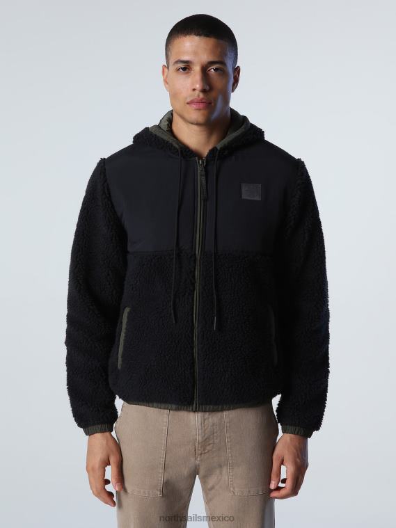 sudadera polar reciclada hombres negro North Sails ropa 020NL1018