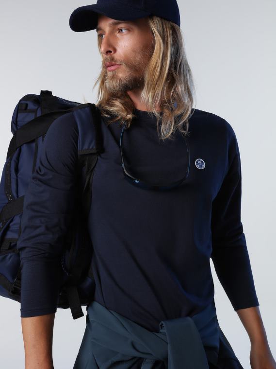 top de manga larga con logo hombres Azul marino North Sails ropa 020NL304