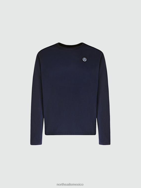 top de manga larga con logo hombres Azul marino North Sails ropa 020NL304