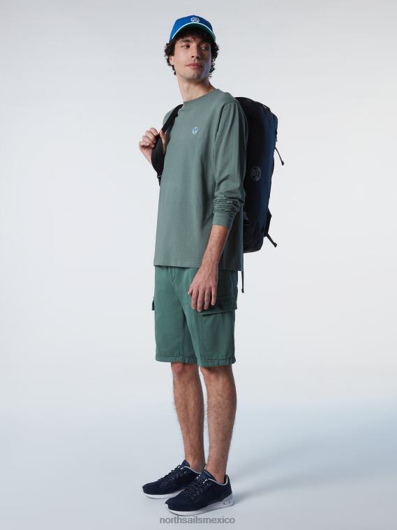 top de manga larga con logo hombres verde militar North Sails ropa 020NL302