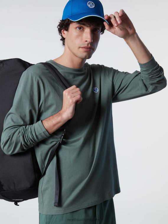 top de manga larga con logo hombres verde militar North Sails ropa 020NL302