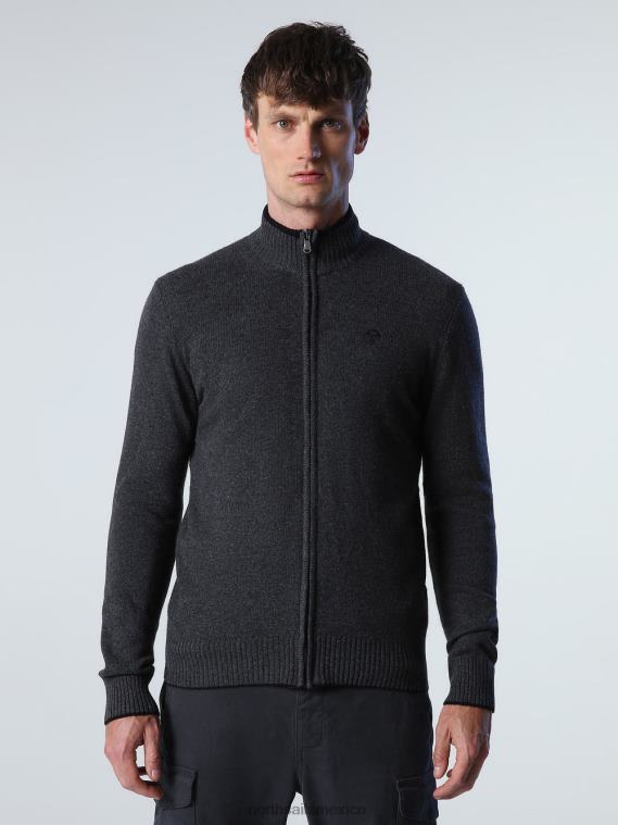 cárdigan de cachemir ecológico hombres mezcla gris oscuro North Sails ropa 020NL767