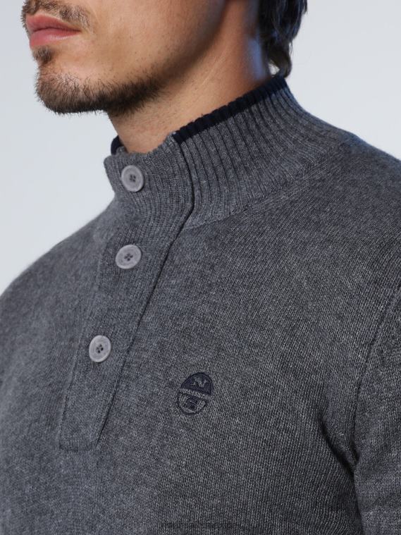 jersey con botones hombres mezcla gris medio North Sails ropa 020NL729