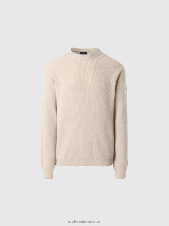 jersey con cuello redondo nuevo hombres beige invierno North Sails ropa 020NL675