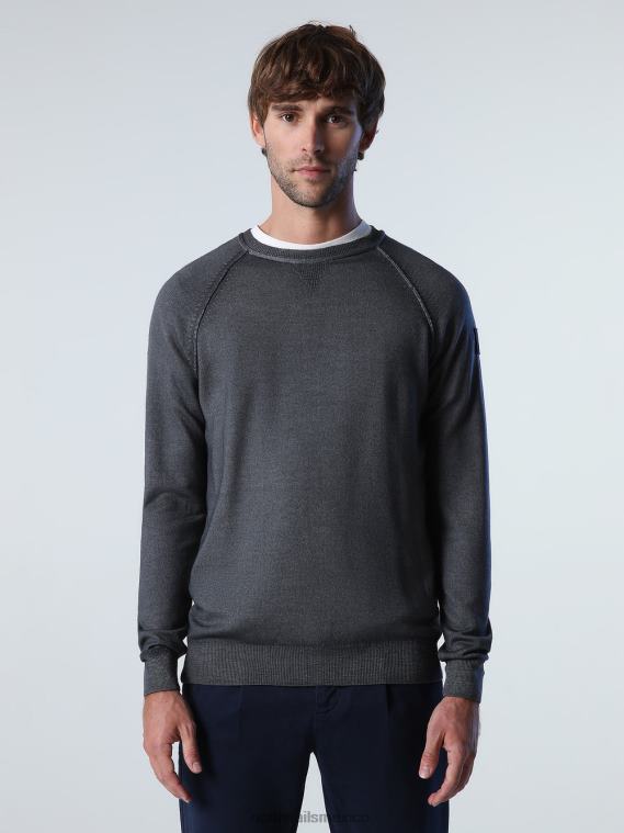 jersey con inserción en V hombres negro North Sails ropa 020NL724