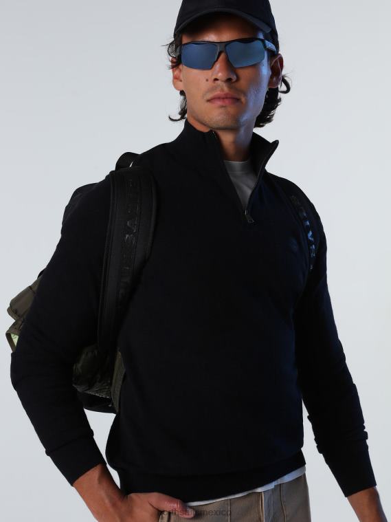 jersey con media cremallera hombres negro North Sails ropa 020NL733