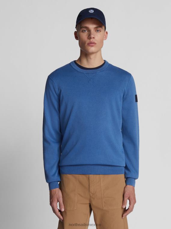 jersey de algodón orgánico hombres océano azul North Sails ropa 020NL1247