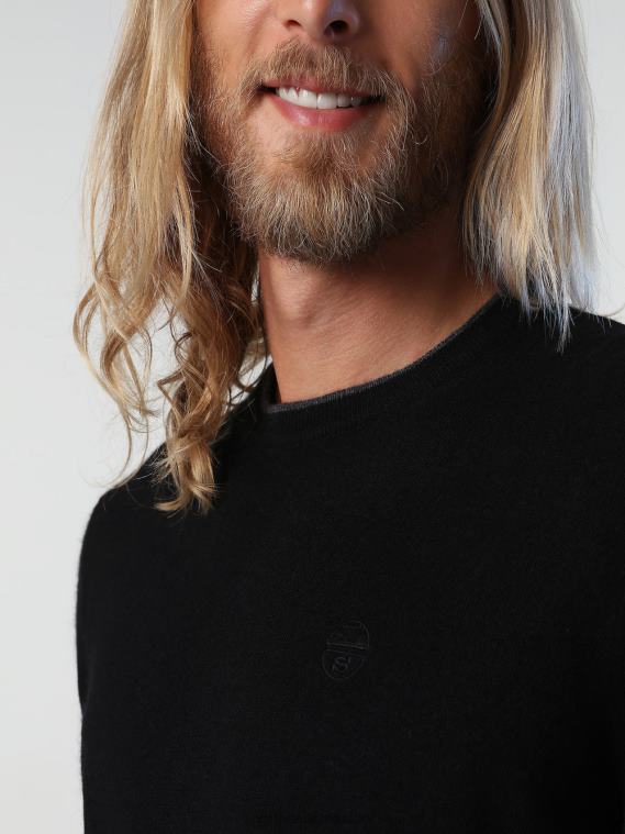 jersey de cachemir ecológico hombres negro North Sails ropa 020NL894
