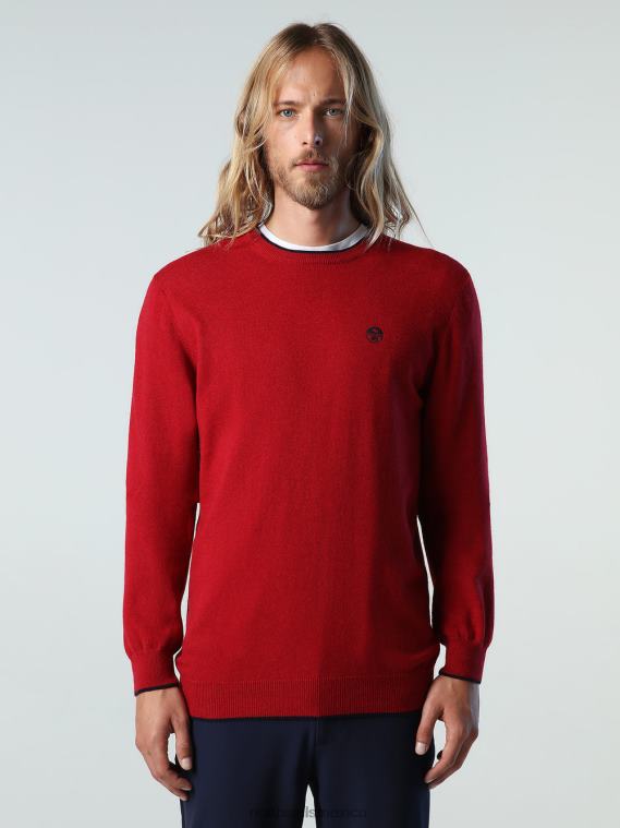 jersey de cachemir ecológico hombres rojo North Sails ropa 020NL884