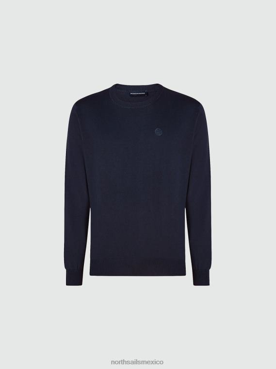 suéter con cuello redondo hombres Azul marino North Sails ropa 020NL909