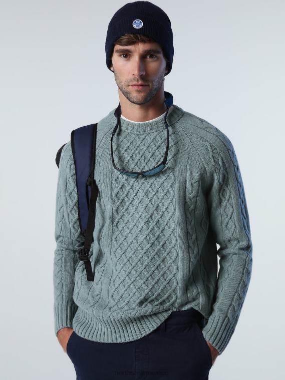 suéter tejido de ochos hombres azul mineral North Sails ropa 020NL768