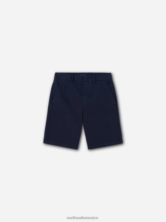pantalones cortos chinos de gabardina mujer azul medianoche North Sails ropa 020NL1452