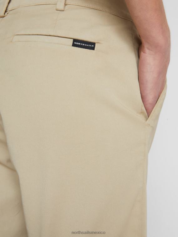 pantalones cortos chinos de gabardina mujer beige North Sails ropa 020NL1475