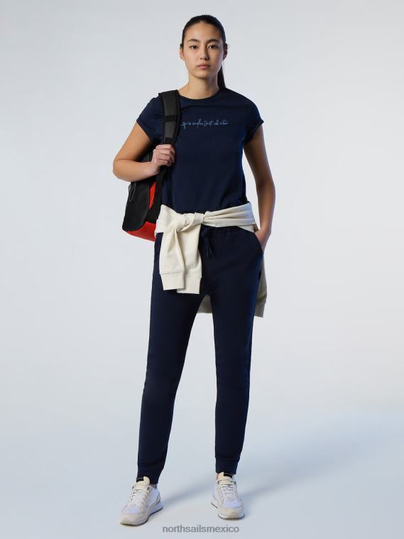 camiseta con bordado mujer Azul marino North Sails ropa 020NL560