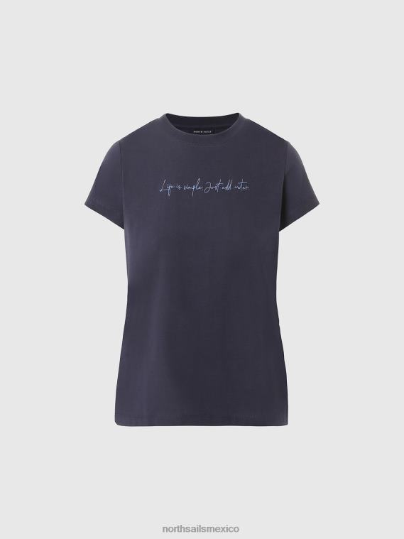 camiseta con bordado mujer Azul marino North Sails ropa 020NL560