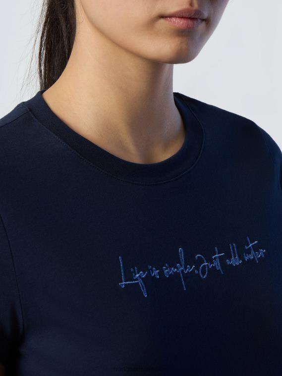 camiseta con bordado mujer Azul marino North Sails ropa 020NL560