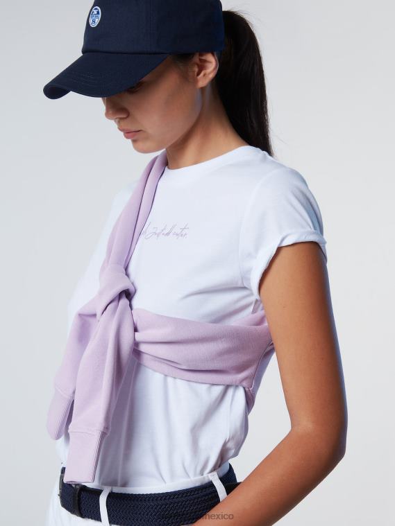 camiseta con bordado mujer blanco North Sails ropa 020NL557