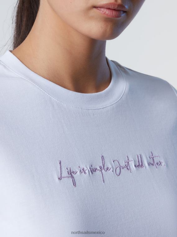 camiseta con bordado mujer blanco North Sails ropa 020NL557