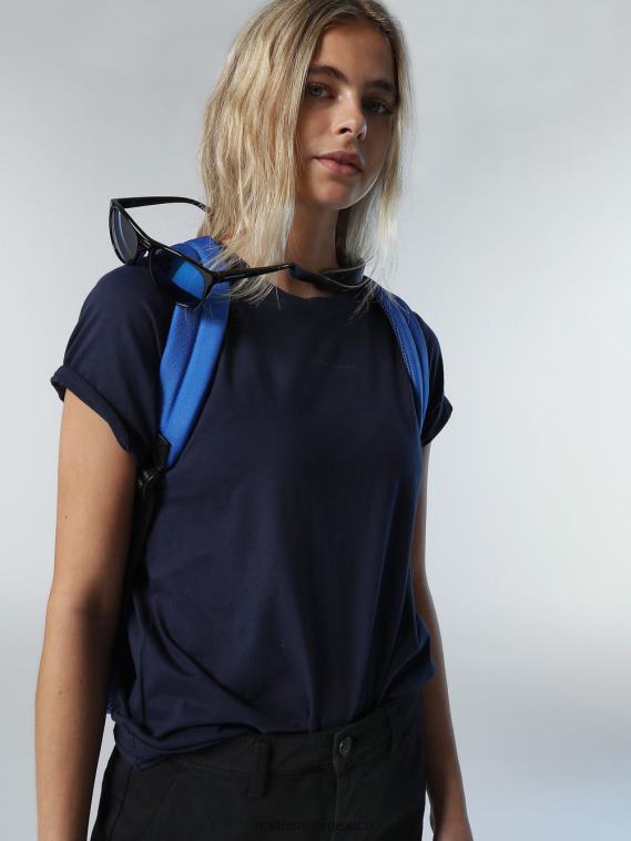 camiseta de algodón orgánico mujer Azul marino North Sails ropa 020NL553