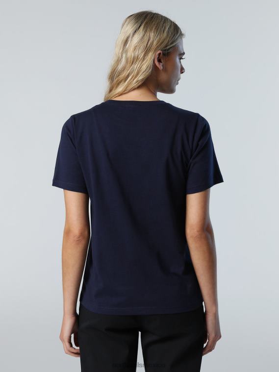 camiseta de algodón orgánico mujer Azul marino North Sails ropa 020NL553