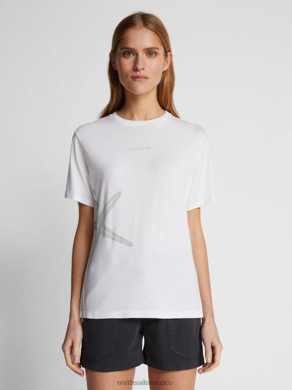 libera la camiseta del mar mujer blanco North Sails ropa 020NL1467