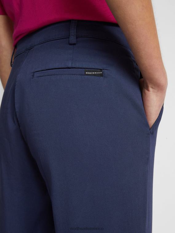 pantalones de gabardina mujer azul medianoche North Sails ropa 020NL1503
