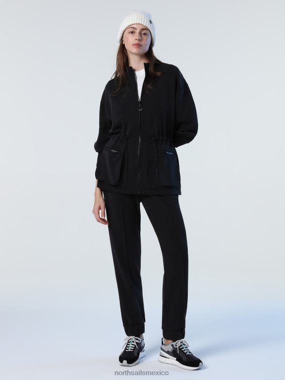 pantalones entrelazados mujer negro North Sails ropa 020NL1376