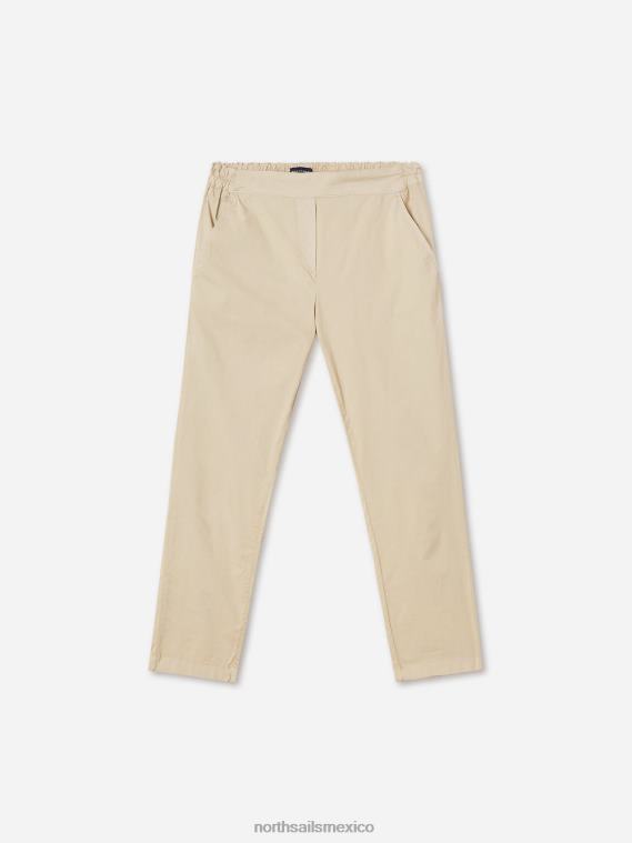 pantalones rectos mujer beige North Sails ropa 020NL1445