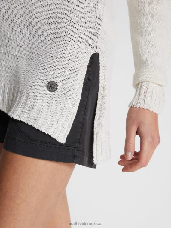 jersey con cuello en v mujer blanco North Sails ropa 020NL1461