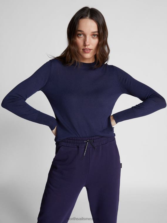 jersey de algodón y aloe mujer azul medianoche North Sails ropa 020NL1522