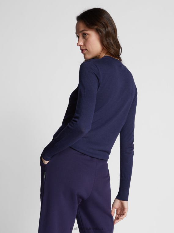 jersey de algodón y aloe mujer azul medianoche North Sails ropa 020NL1522