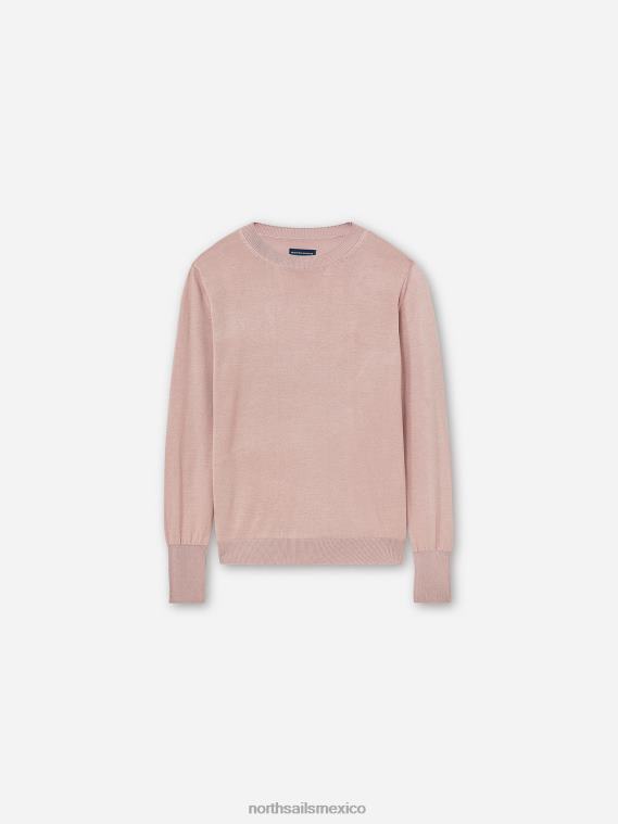 jersey de algodón y aloe mujer rosa de madera North Sails ropa 020NL1520