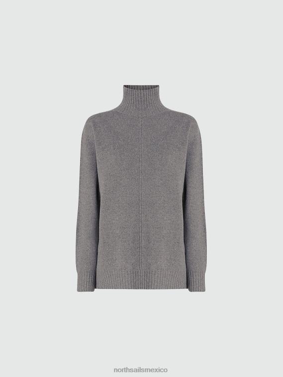 suéter de mezcla de cachemira mujer mezcla gris medio North Sails ropa 020NL1371