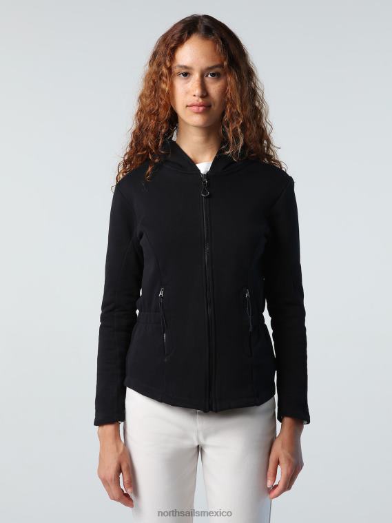 sudadera con capucha mujer negro North Sails ropa 020NL1357