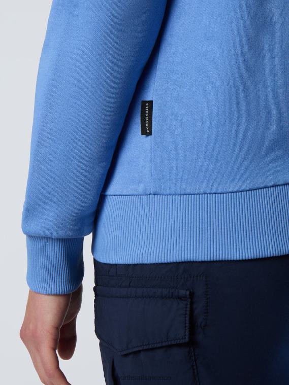 sudadera con capucha y estampado en el pecho mujer azul aciano North Sails ropa 020NL605