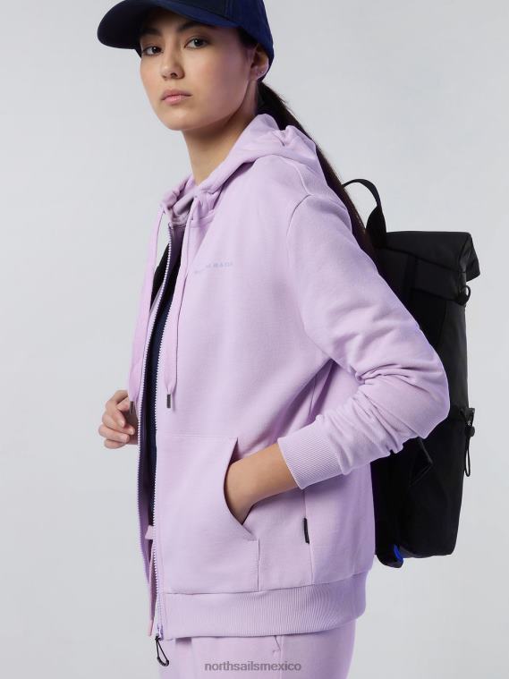 sudadera con capucha y estampado en el pecho mujer flor lila North Sails ropa 020NL604