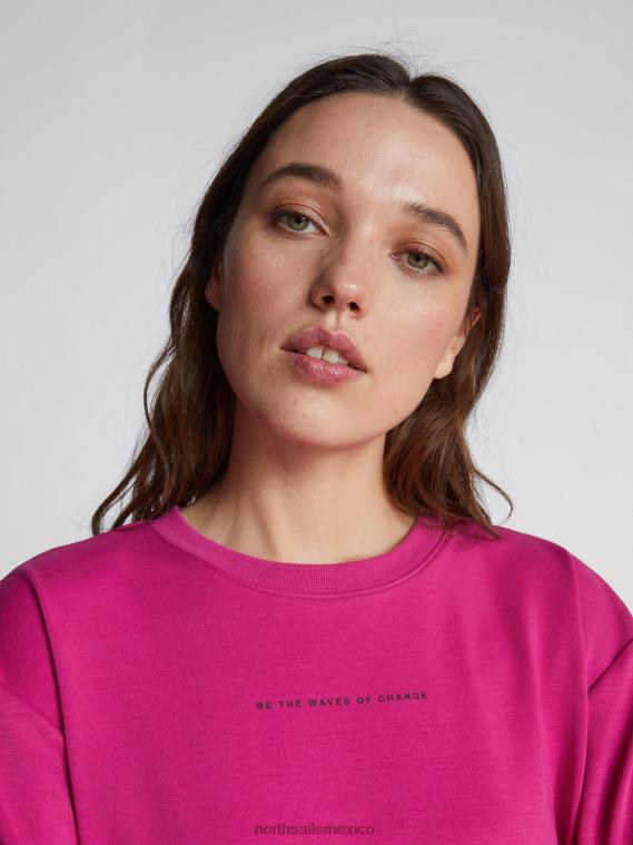 sudadera con letras mujer orquídea North Sails ropa 020NL1488