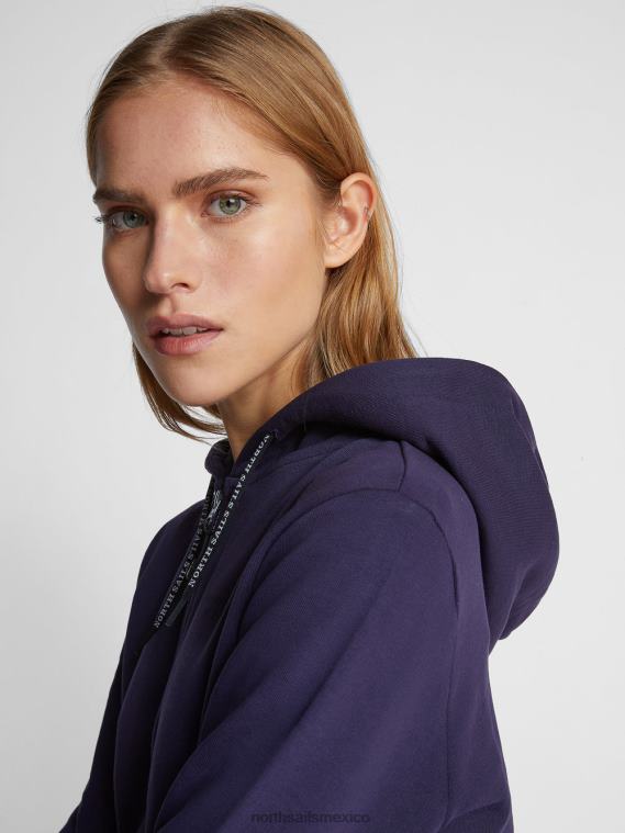 sudadera de lana orgánica mujer azul medianoche North Sails ropa 020NL1531