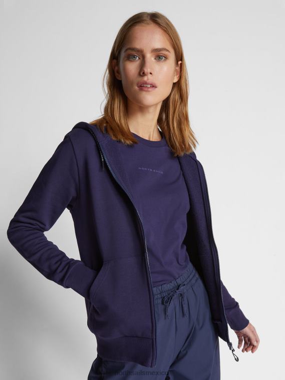 sudadera de lana orgánica mujer azul medianoche North Sails ropa 020NL1531