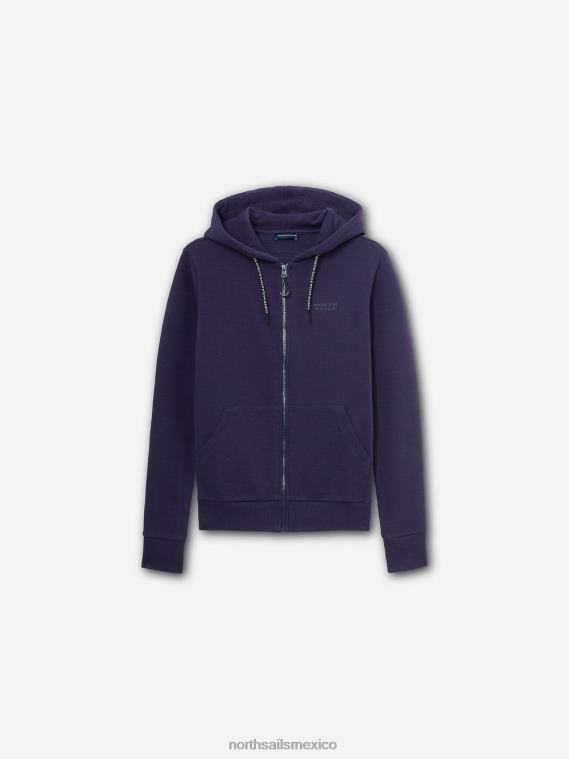 sudadera de lana orgánica mujer azul medianoche North Sails ropa 020NL1531