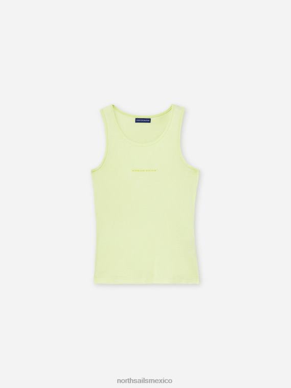 camiseta sin mangas de algodón y bambú mujer azufre ligero North Sails ropa 020NL1481