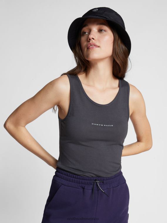 camiseta sin mangas de algodón y bambú mujer fantasma North Sails ropa 020NL1484