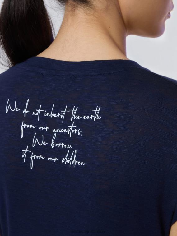 top con cuello en v mujer Azul marino North Sails ropa 020NL574