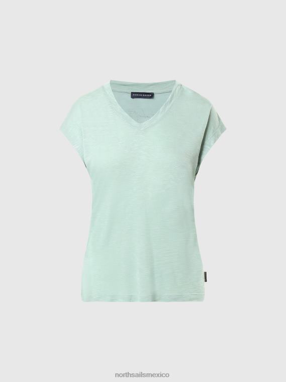 top con cuello en v mujer granito verde North Sails ropa 020NL573