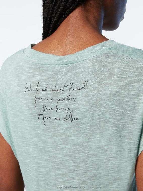 top con cuello en v mujer granito verde North Sails ropa 020NL573